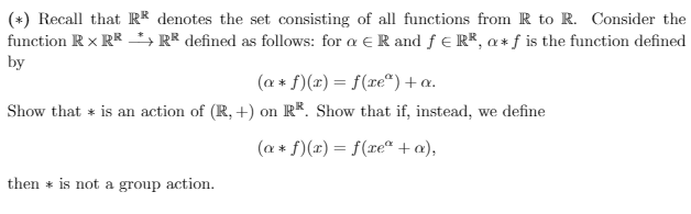 Solved (*) Recall that RR denotes the set consisting of all | Chegg.com