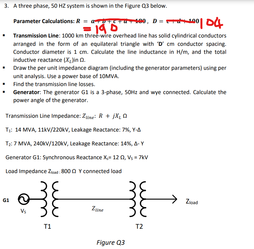 Solved A Three Phase Hz System Is Shown In The Figure Chegg Com