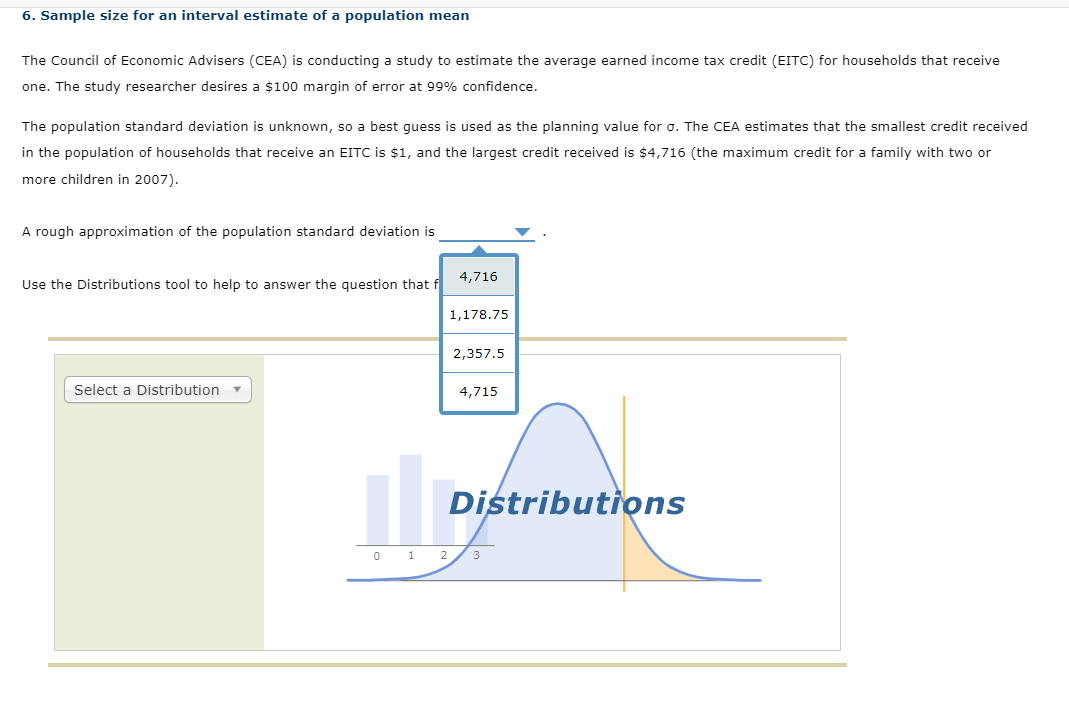 Solved 6. Sample size for an interval estimate of a | Chegg.com