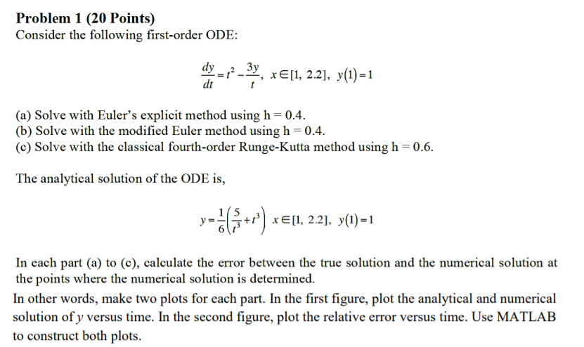 Solved Problem 1 (20 Points) Consider the following | Chegg.com