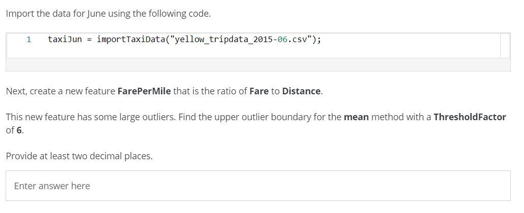 Import the data for June using the following code. 1 | Chegg.com