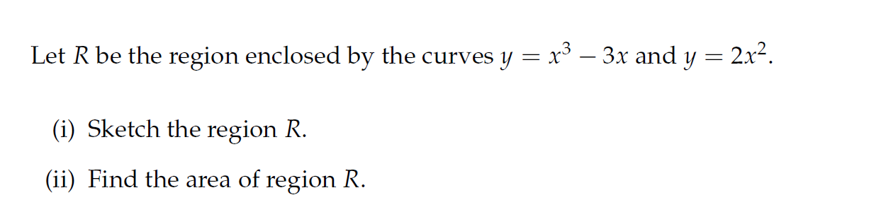 Solved Let R be the region enclosed by the curves y=x3−3x | Chegg.com