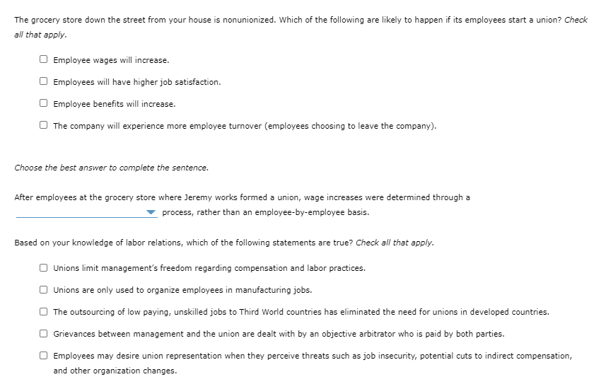 SOLVED:Contact a firm in your community that has a union. Ask if all  workers in the company are required to join, or if only some are. Based on  your information, determine if