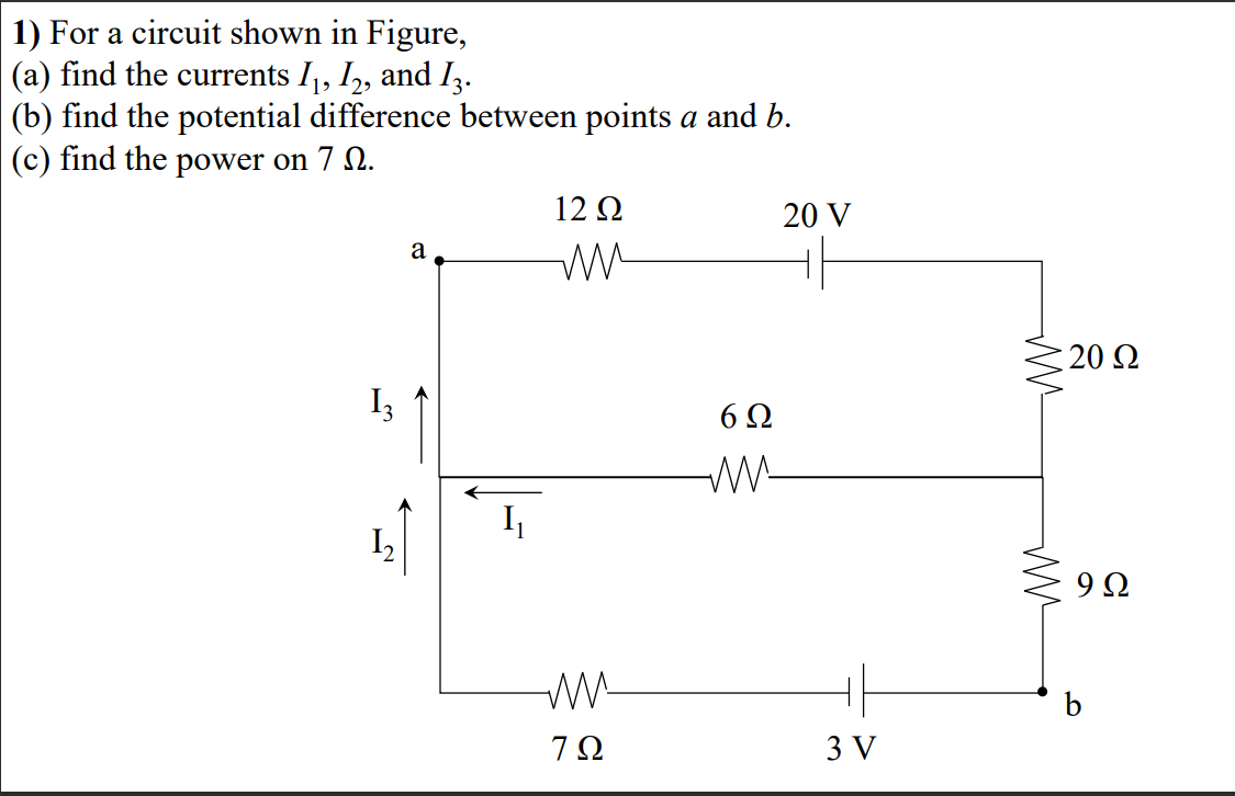 Solved 1) For a circuit shown in Figure, (a) find the | Chegg.com