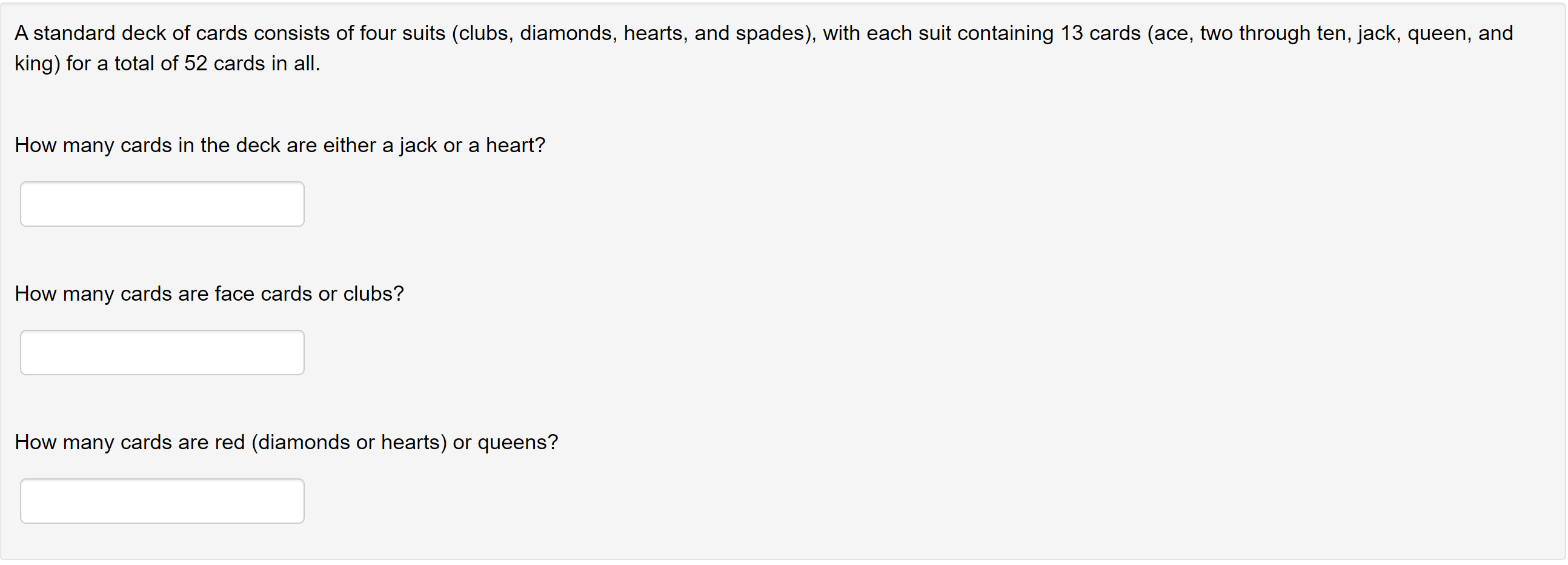 Solved A Standard Deck Of Cards Consists Of Four Suits Chegg