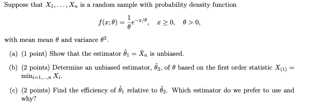 Solved Suppose that X1,…,Xn is a random sample with | Chegg.com