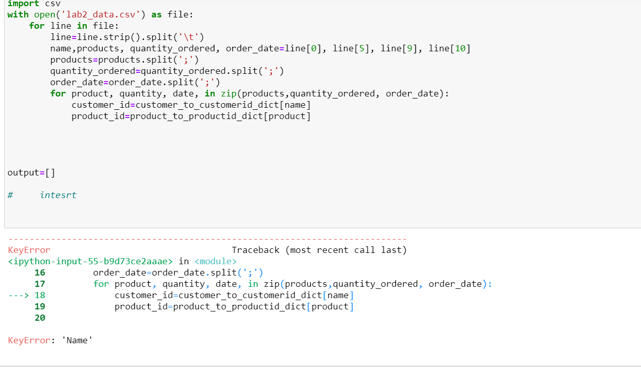 Solved import csv with open('lab2_data.csv') as file for