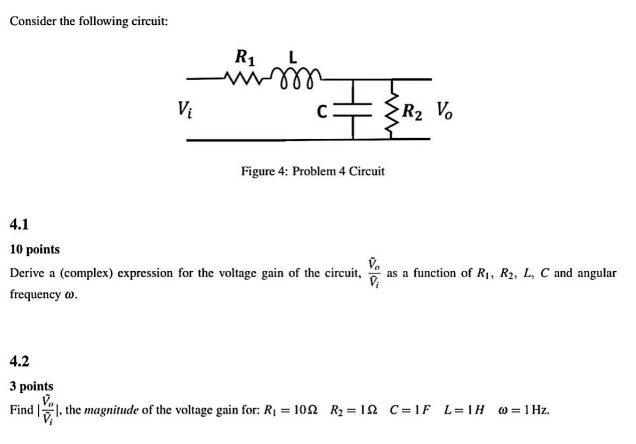 Solved Consider the following circuit: Figure 4: Problem 4 | Chegg.com