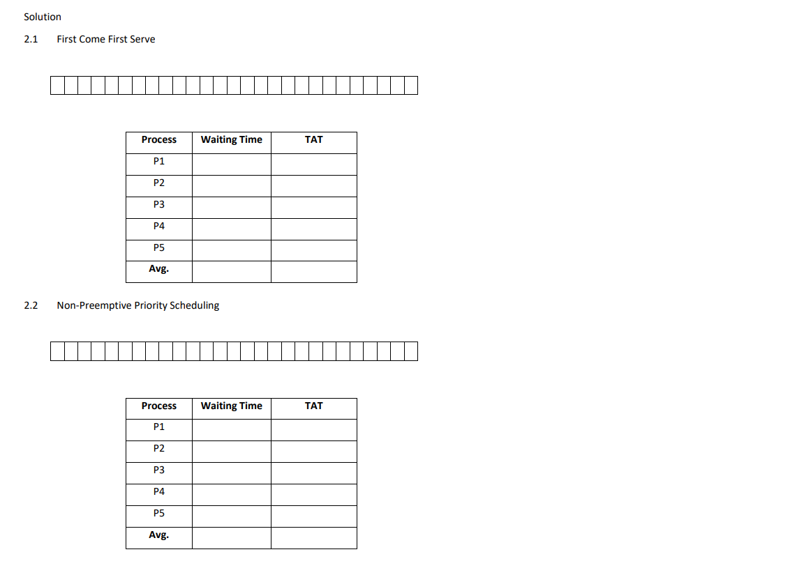 Solved Task 2: CPU Scheduling - Exercise 2 Let's change the | Chegg.com