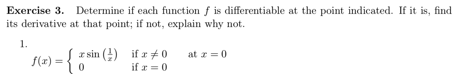 Solved Exercise 3. Determine if each function f is | Chegg.com