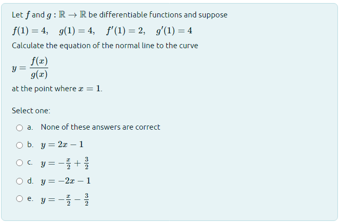 Solved Let F And G R→r Be Differentiable Functions And