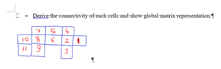 Solved 中 Derive the connectivity of each cells and show | Chegg.com