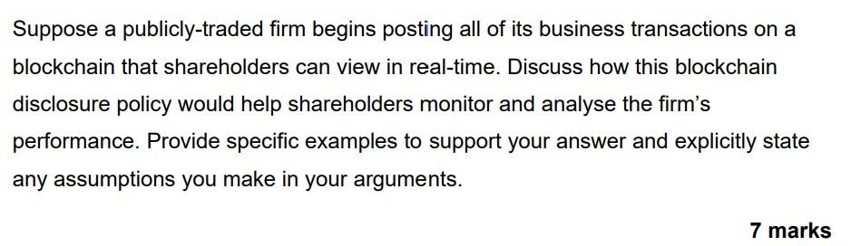 Solved Suppose a publicly-traded firm begins posting all of | Chegg.com
