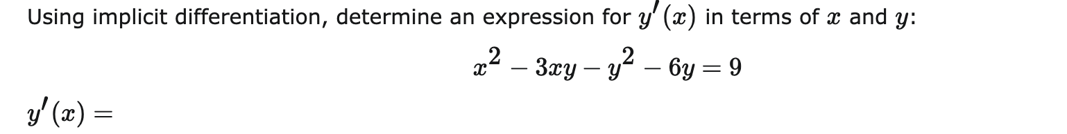 y 3x 2 9x 6