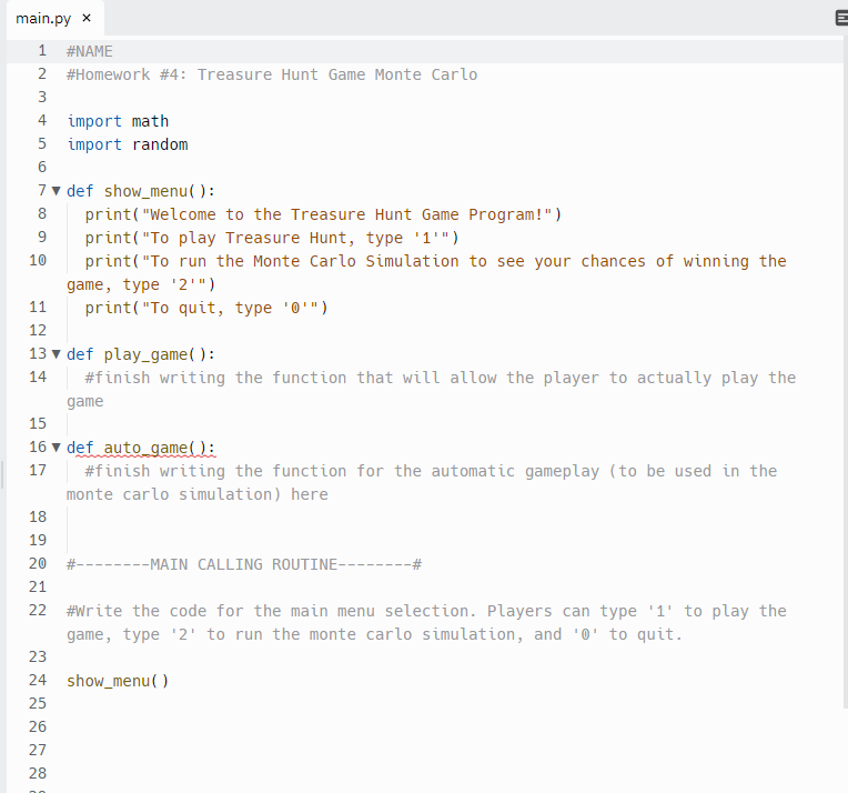 Solved Need help with CS HW For this project you have TWO | Chegg.com
