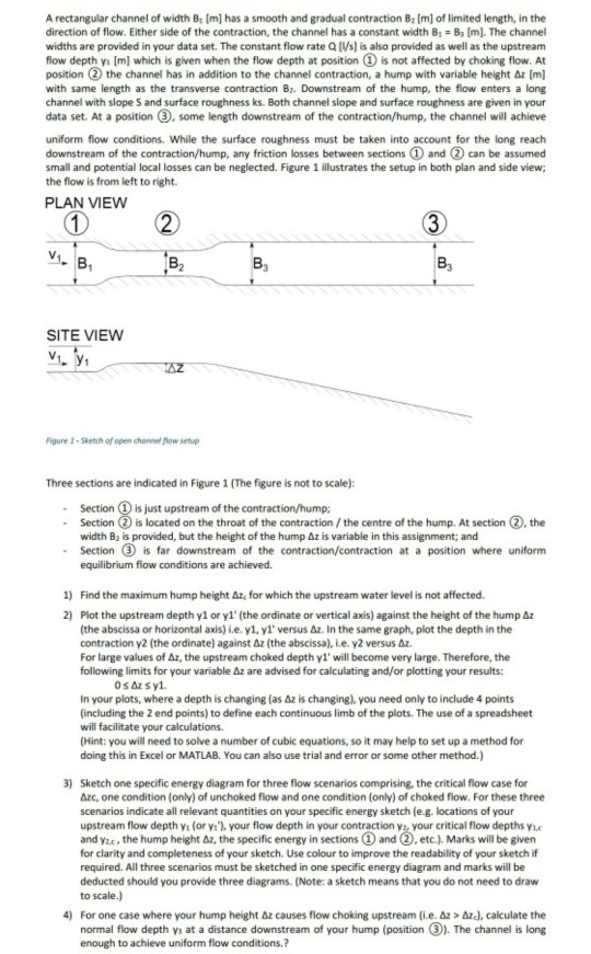 Solved A rectangular channel of width B, [m] has a smooth | Chegg.com