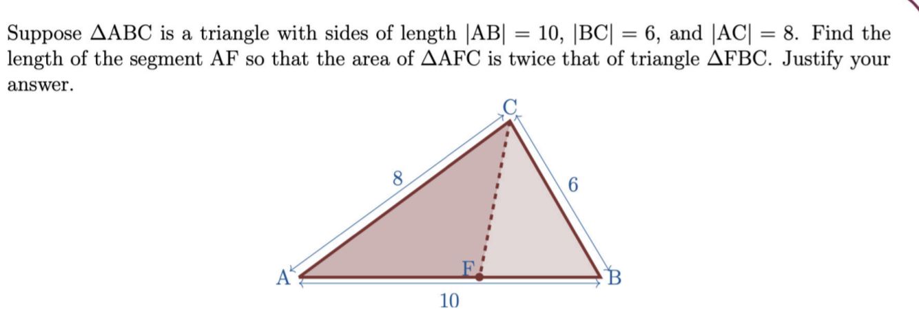 Solved Suppose /_\ABC is a triangle with sides of length | Chegg.com