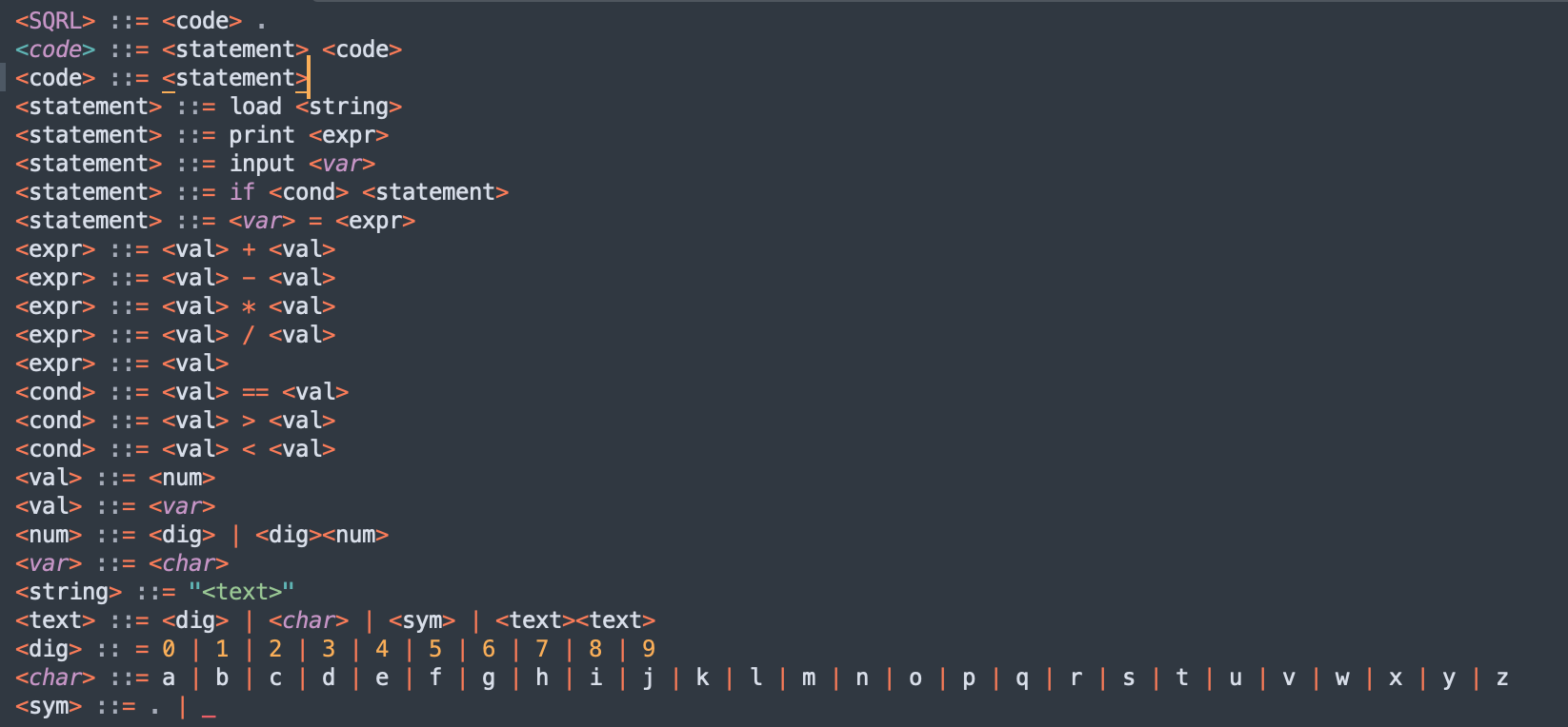 Solved Using The BNF Grammar Picture And The Code Below Chegg Com   Php9E5DNY