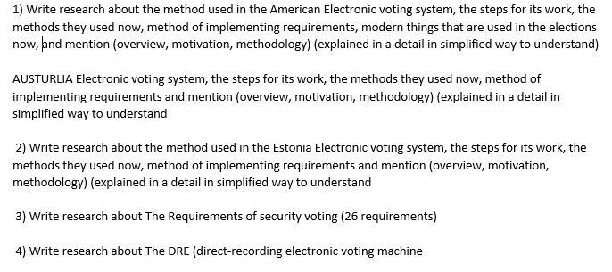 1) Write research about the method used in the | Chegg.com