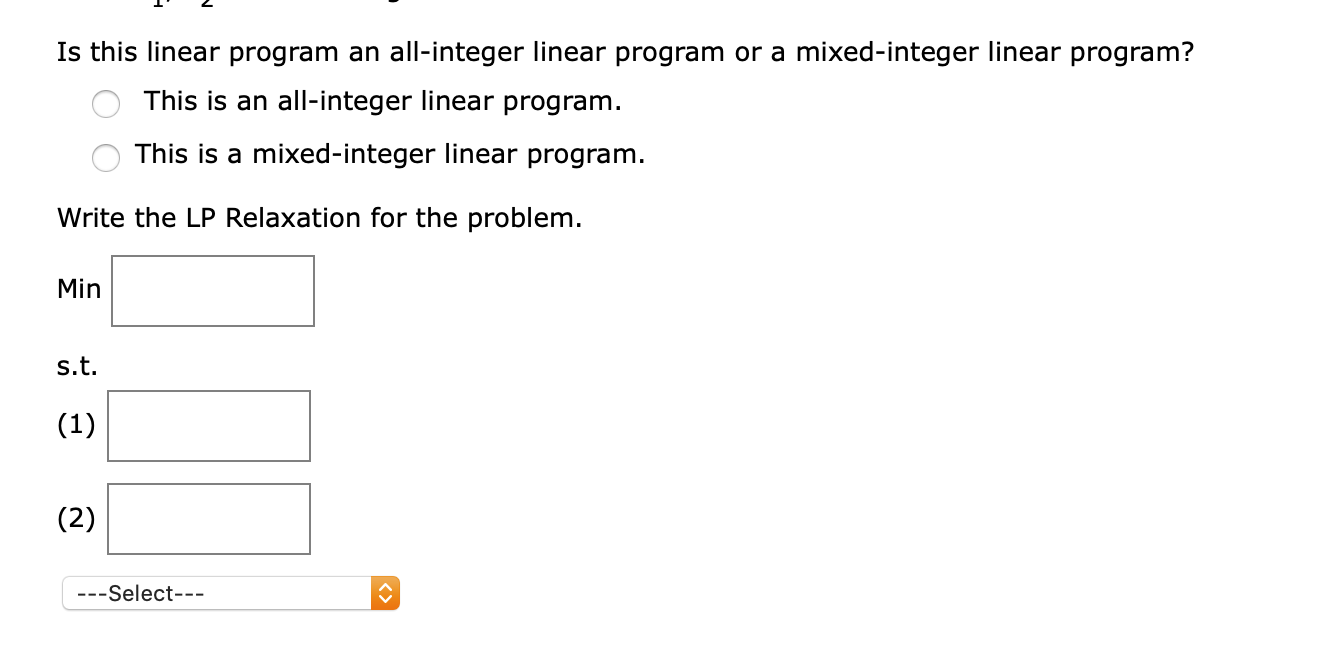 Solved Indicate which of the following is an all-integer | Chegg.com