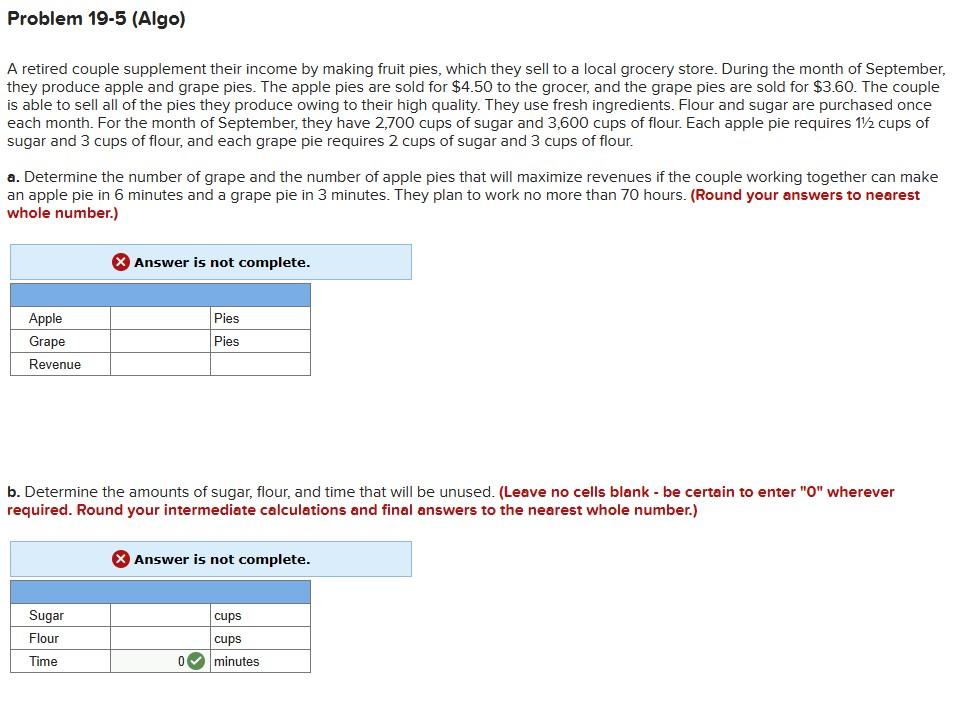 Solved A Retired Couple Supplement Their Income By Making 