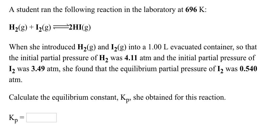 Solved A student ran the following reaction in the | Chegg.com