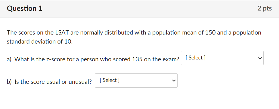 Solved The Scores On The LSAT Are Normally Distributed With | Chegg.com