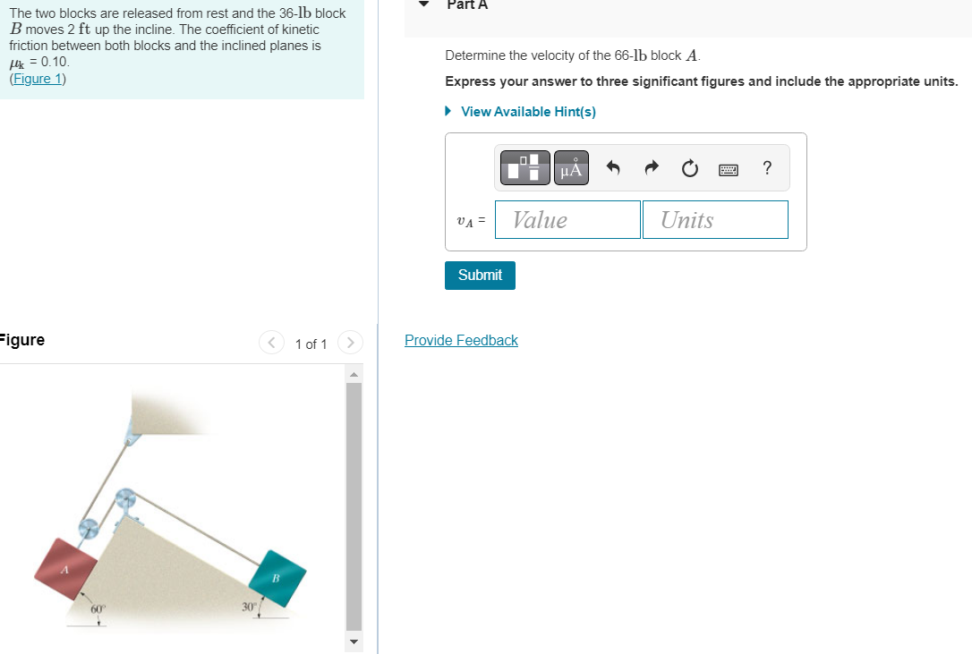 Solved The two blocks are released from rest and the 36−l b | Chegg.com
