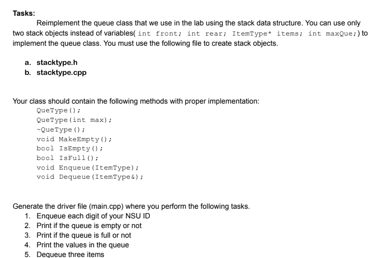 Solved language c++ # Please do this with header,source, and | Chegg.com