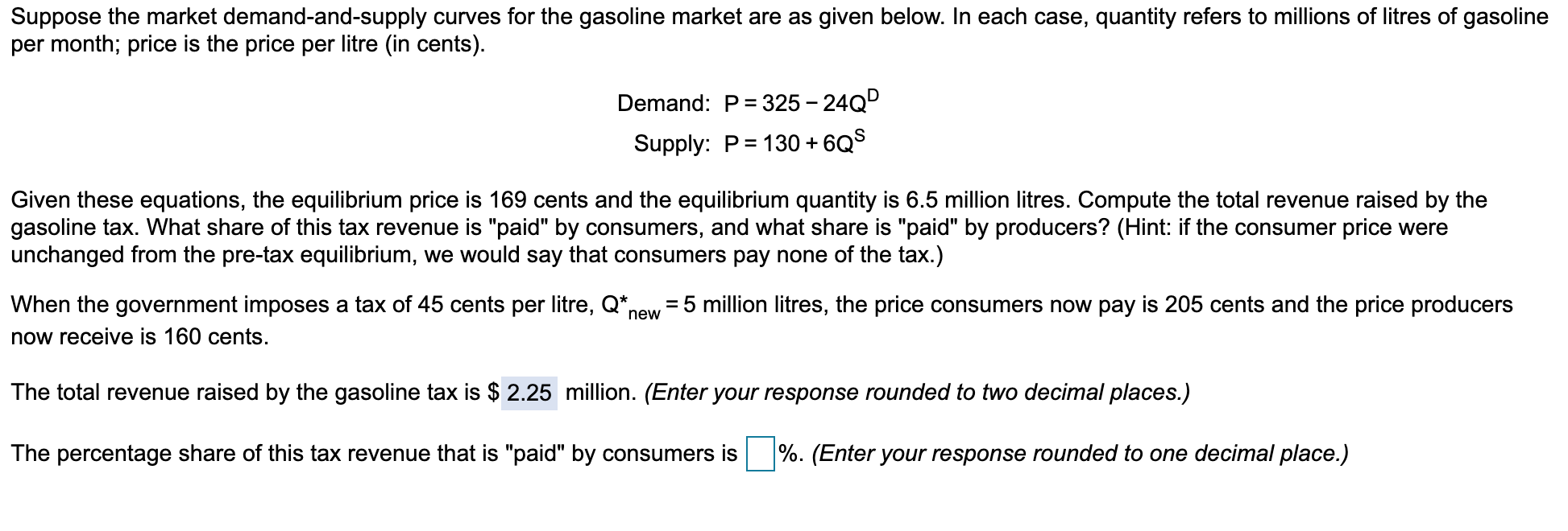 Solved Suppose The Market Demand-and-supply Curves For The | Chegg.com