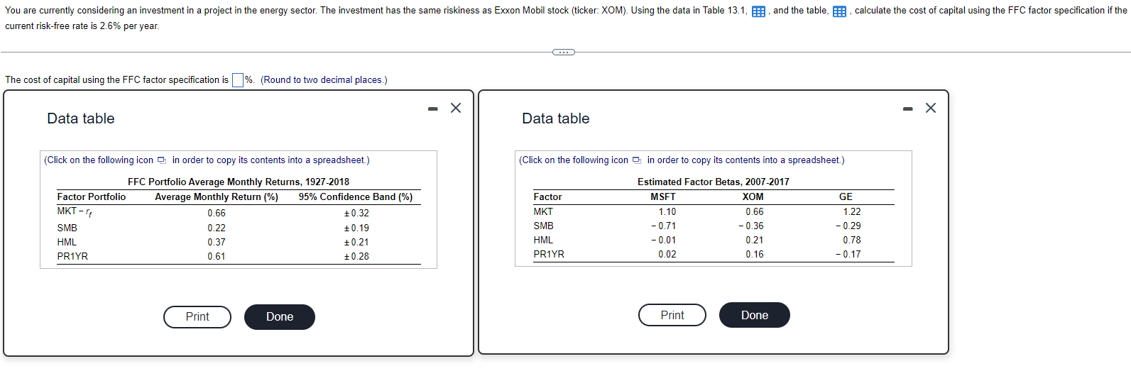 Solved current risk free rate is 2 6 per year the cost of chegg
