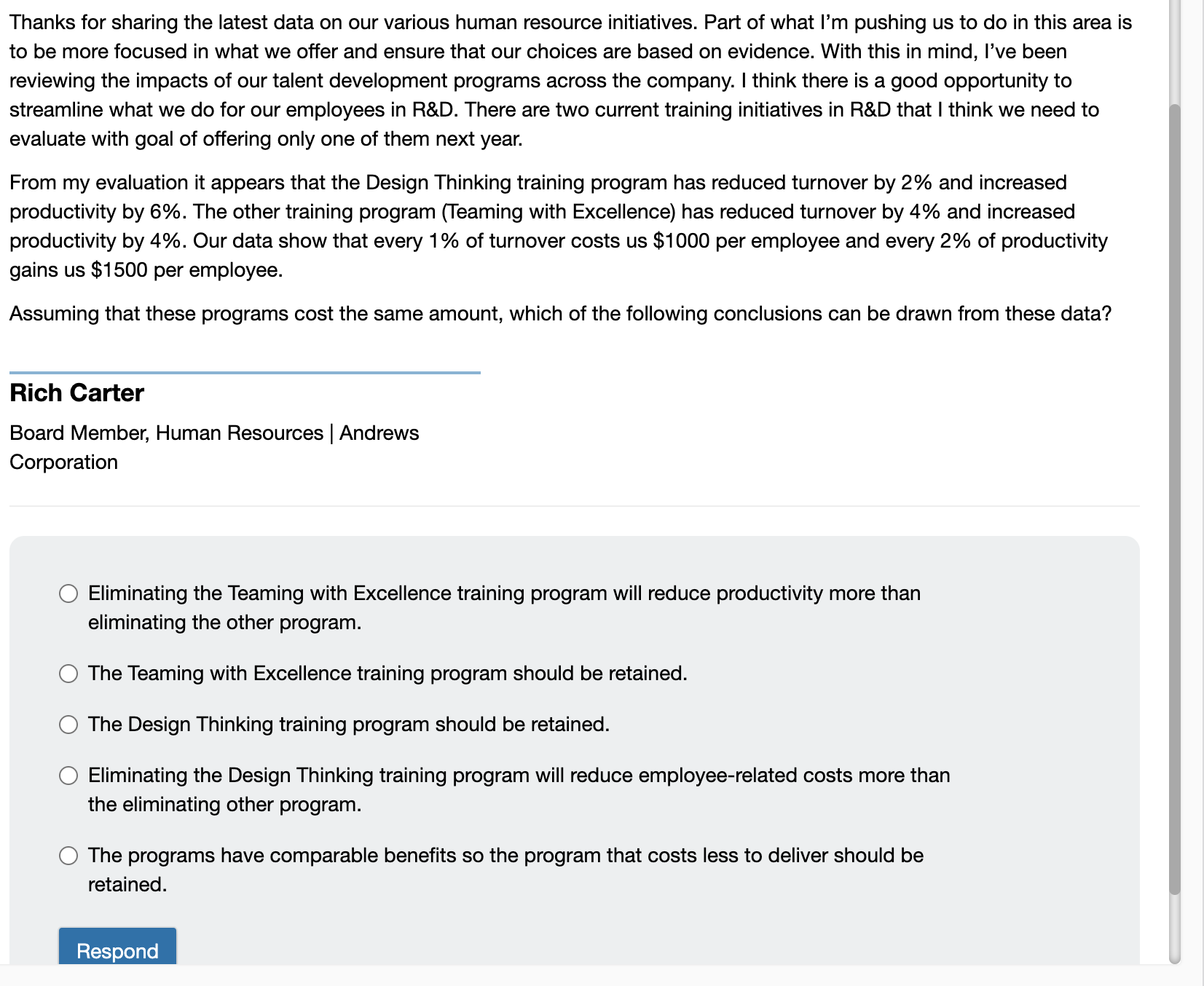 Solved Thanks for sharing the latest data on our various | Chegg.com