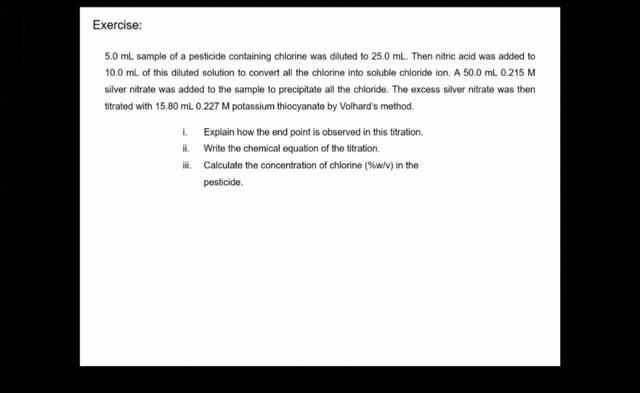 Solved Exercise Ml Sample Of A Pesticide Containing Chegg Com