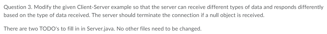 Solved import java.io.EOFException; import | Chegg.com