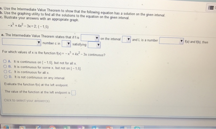 Solved A Use The Intermediate Value Theorem To Show That 9086