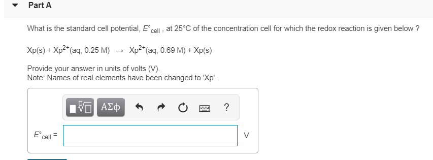 Solved Part A Calculate the equilibrium constant K of the | Chegg.com