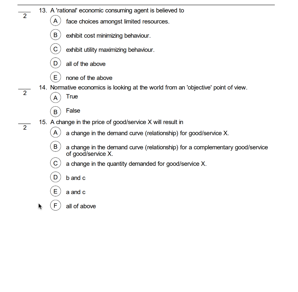 Solved Multiple Choice, True/False, Ranking, Matching | Chegg.com