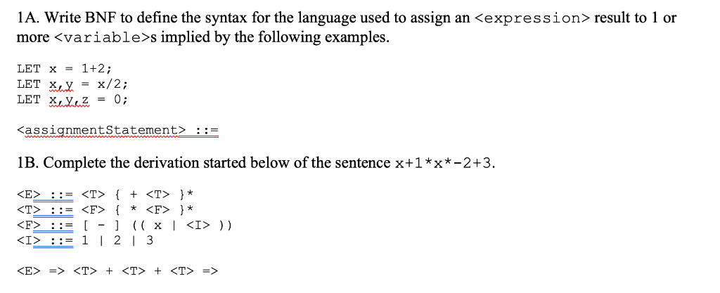 Solved Please complete 1A, 1B, 1C. Will rate positively if | Chegg.com