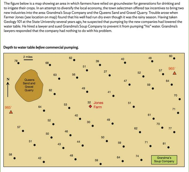 Solved The figure below is a map showing an area in which | Chegg.com