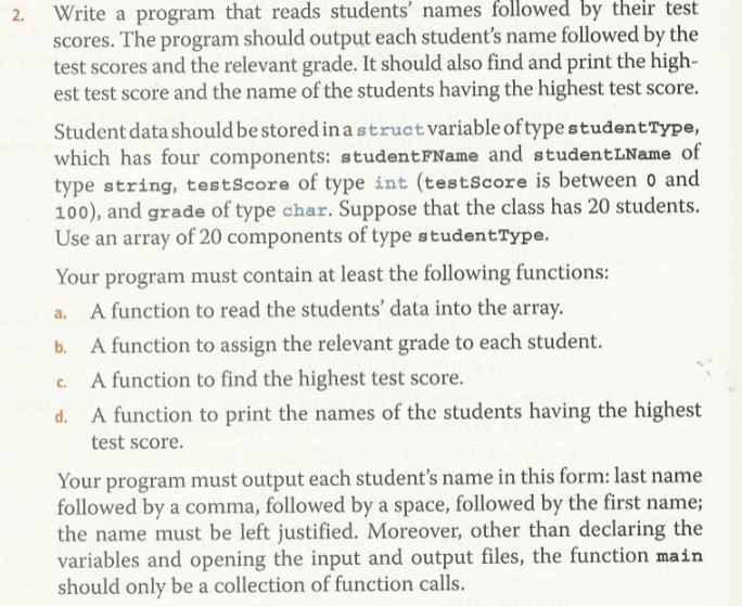 Solved Write a program that reads students' names followed | Chegg.com