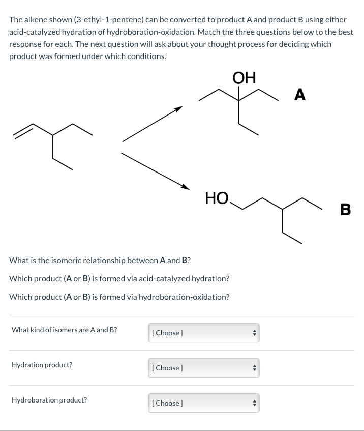 Solved The Alkene Shown 3 Ethyl 1 Pentene Can Be Converted