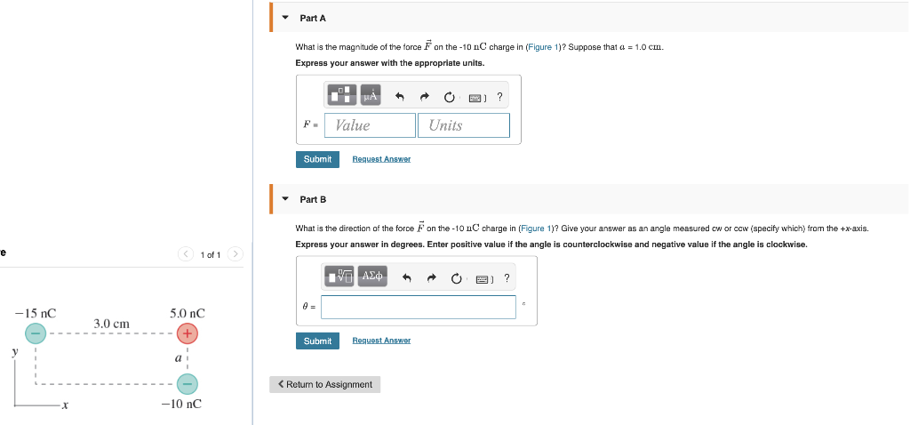 Solved Part A What is the magnitude of the force F on the-10 | Chegg.com