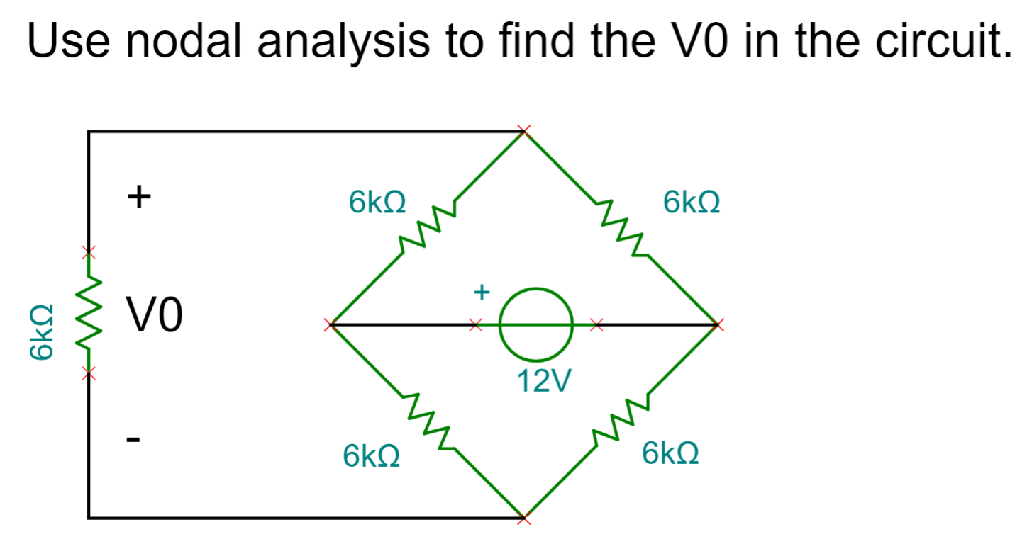 Solved Use Nodal Analysis To Find The V0 In The Circuit