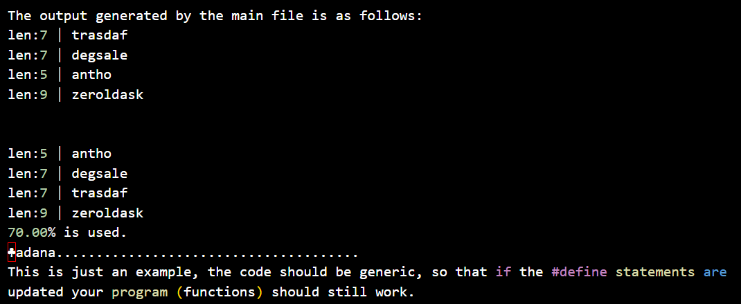 \begin{tabular}{l|l} The output generated by the main | Chegg.com