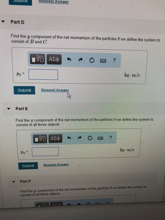 Solved Three objects A, B, and C are moving as shown in the | Chegg.com