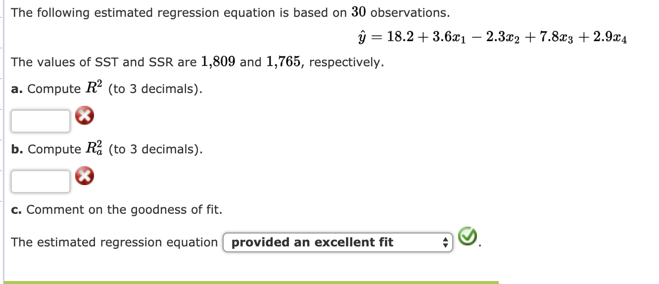 Solved The following estimated regression equation is based | Chegg.com
