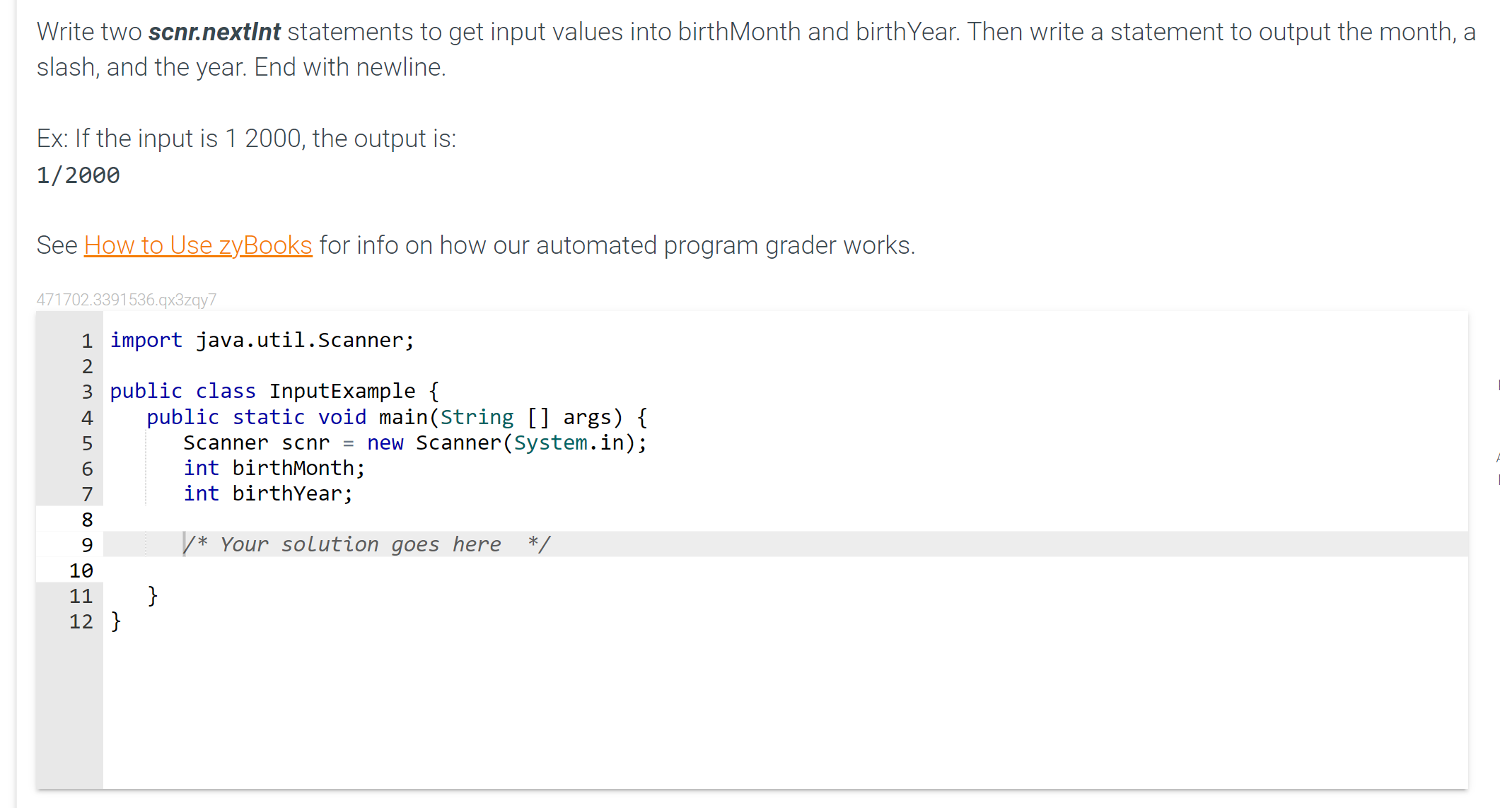 Solved Write two scnr.nextInt statements to get input values