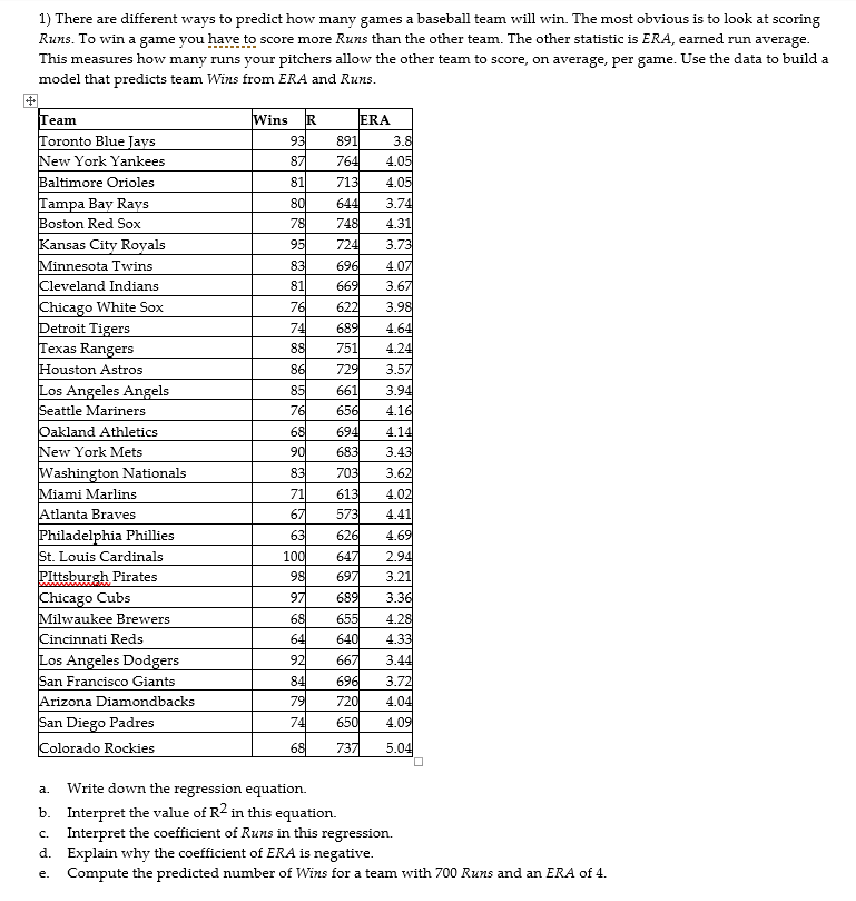 Solved 1) There are different ways to predict how many games