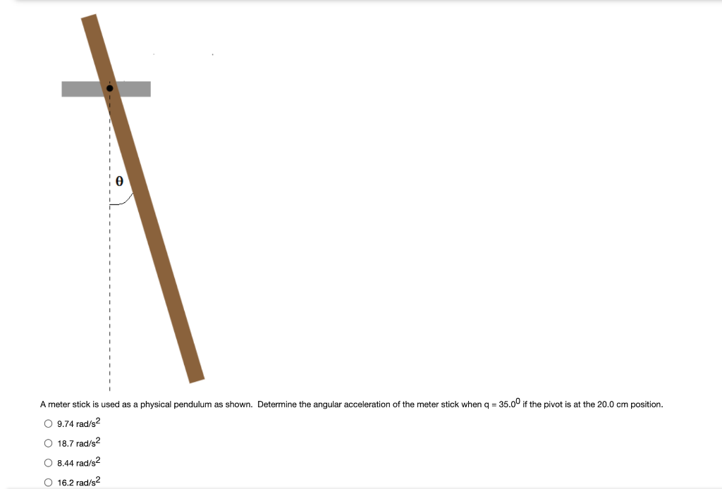 Solved A Meter Stick Is Used As A Physical Pendulum As Chegg Com   PhptOcByP 