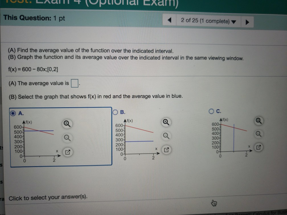 Solved find the average Value of the function Over the | Chegg.com